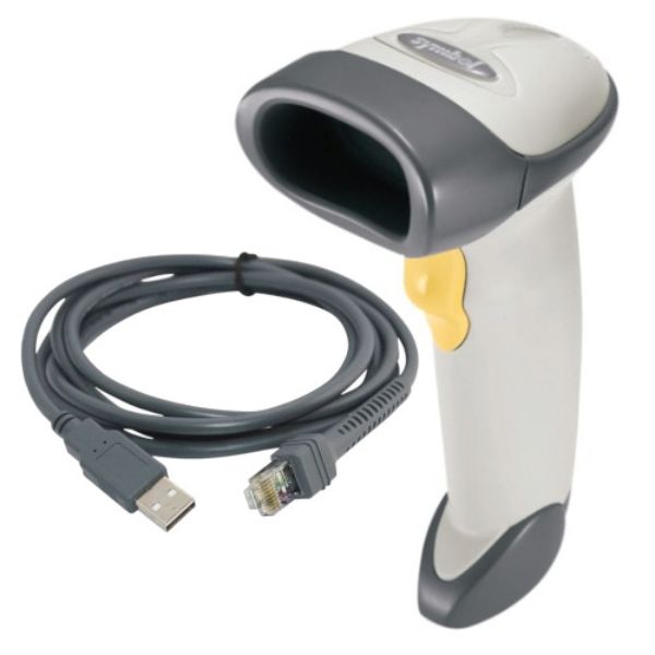 Picture of Zebra LS2208 Laser Barcode Scanner 1D - White (USB)